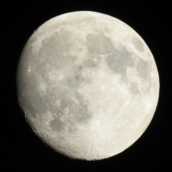 8x8 Full Moon Closeup Dark‎ Night Photography Art Print - Picture 2 of 5